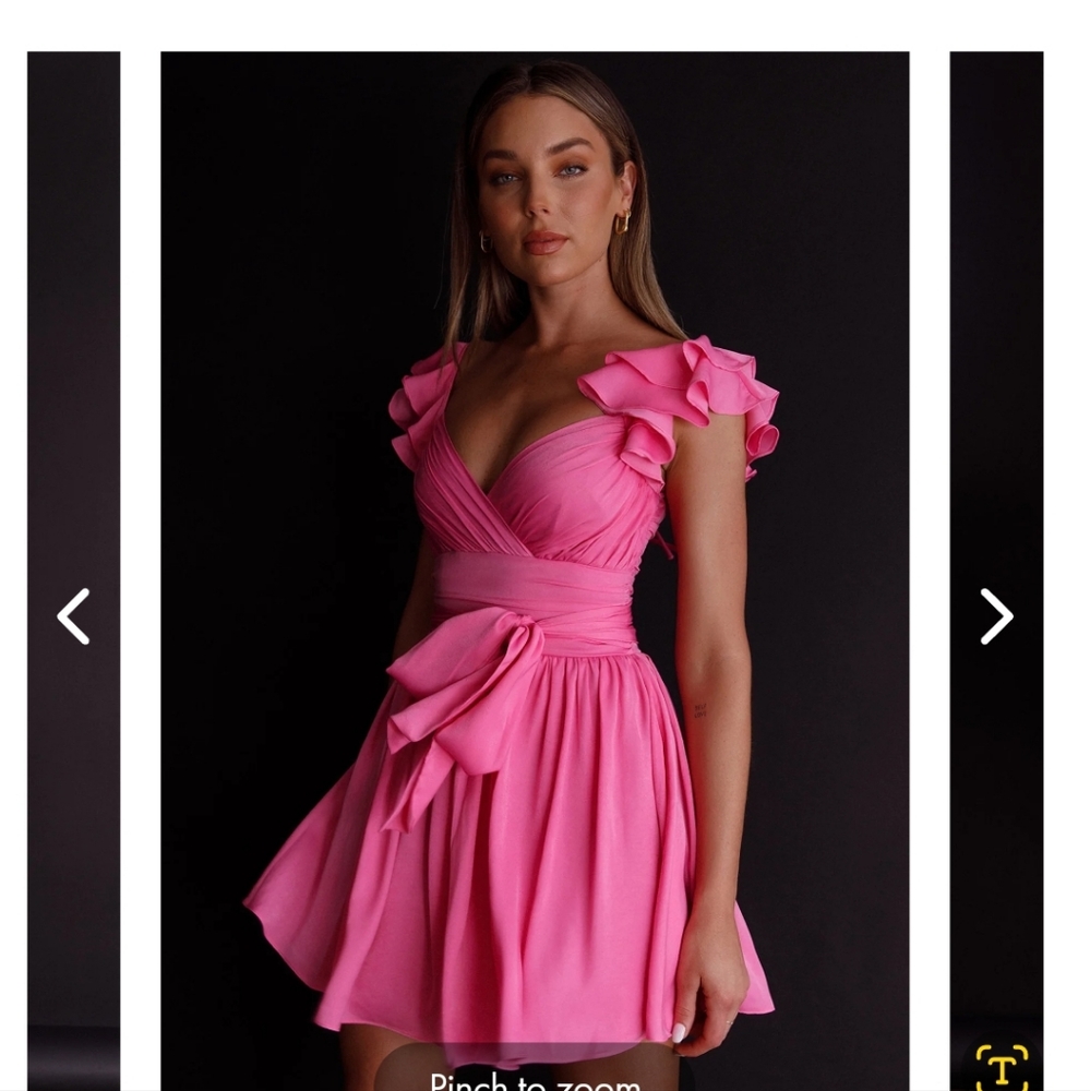 Selfie leslie lola shoulder ruffle dress